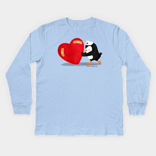 Penguins can fix your heart Kids Long Sleeve T-Shirt